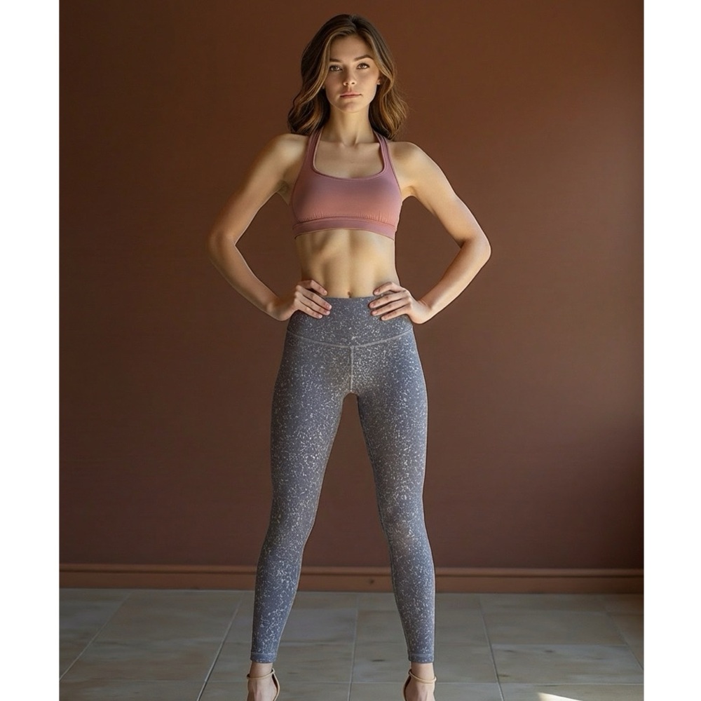lululemon Speckled Gray Leggings - Size 4 - FREE SHIPPING on Bundles $85+